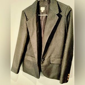 A New Day Dress Women’s Jacket size 2, black with white polka dots